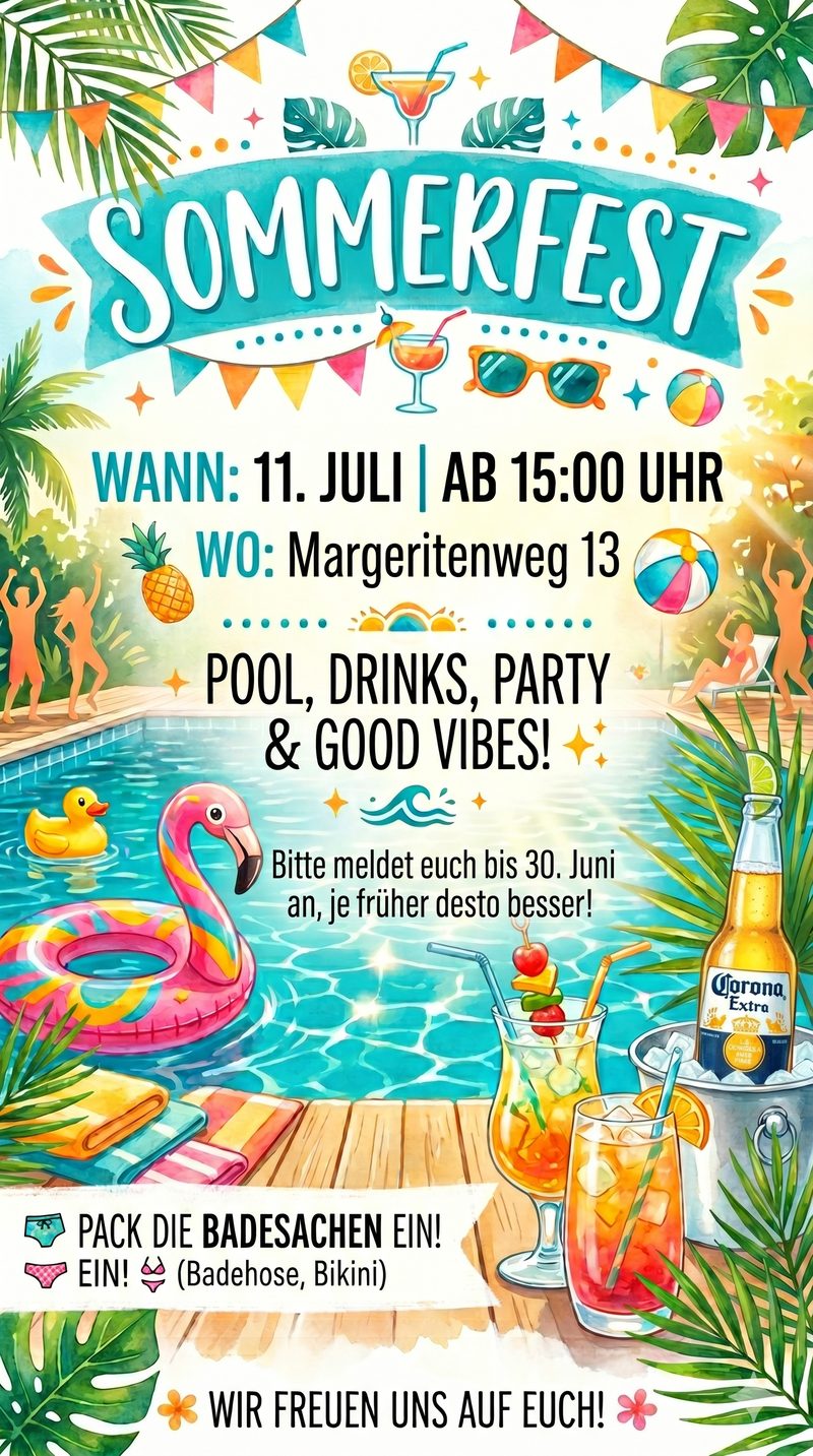 Einladung zum Sommerfest am 11. Juli 2026